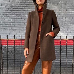 Aritzia Wilfred The Cocoon Coat, Dark Mocha Brown, XS